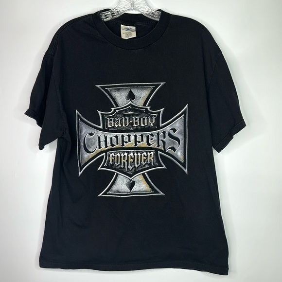 Vintage Tennessee River Bad Boy Choppers Forever Black Tshirt Size Large - Picture 1 of 8